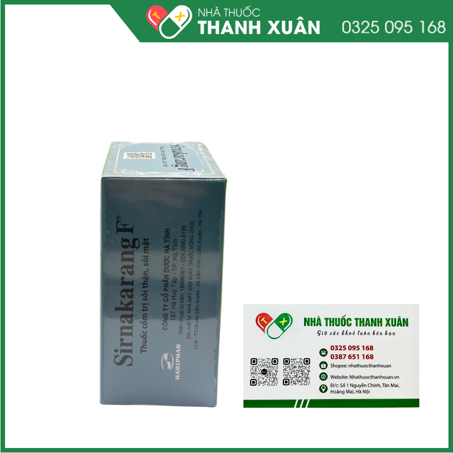 Sirnakarang F phòng và điều trị sỏi thận, sỏi tiết niệu, sỏi bàng quang, sỏi mật